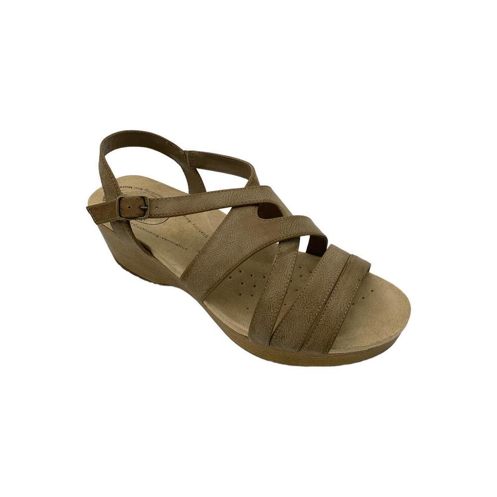 Easy Works Women's Rosella Sandal Taupe - Wide